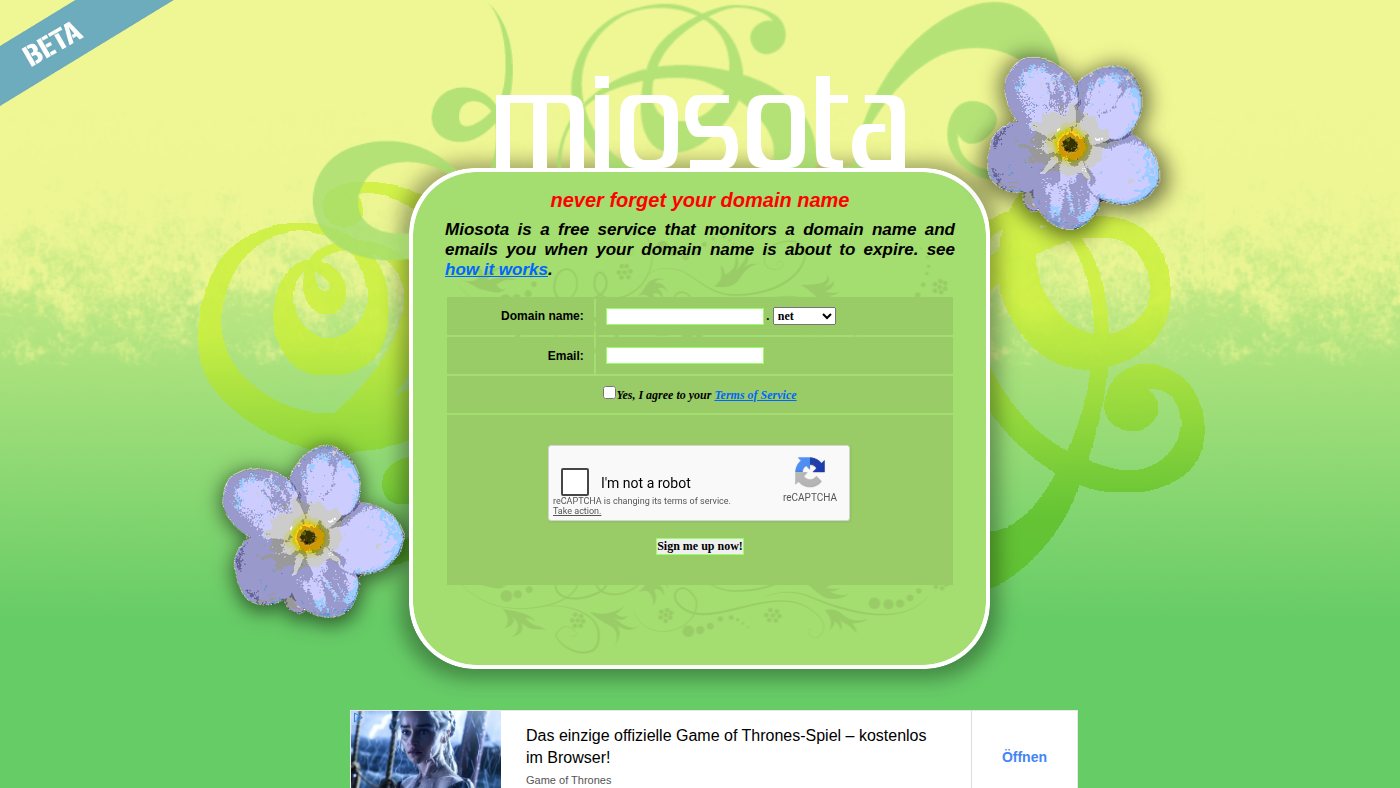 The home page of miosota.net