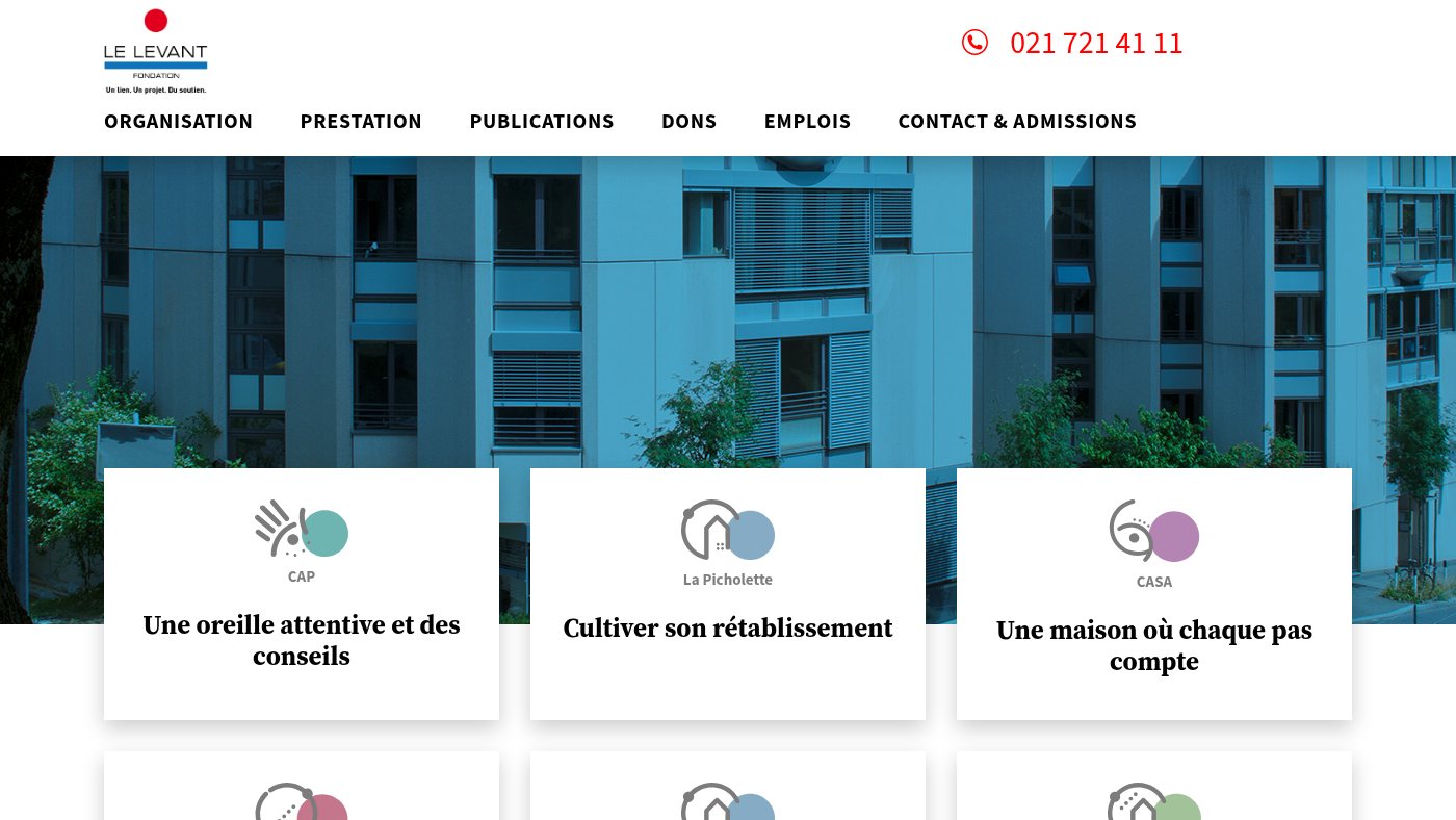 The home page of levant.ch