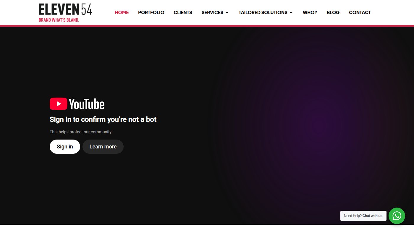 The home page of eleven54.com