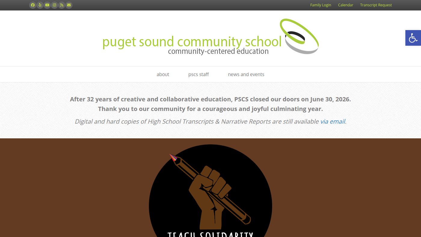 The home page of pscs.org