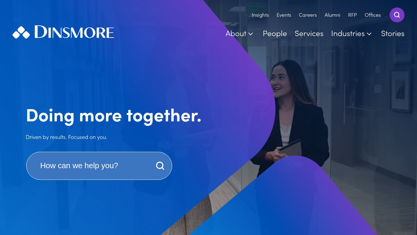 The home page of dinsmore.com