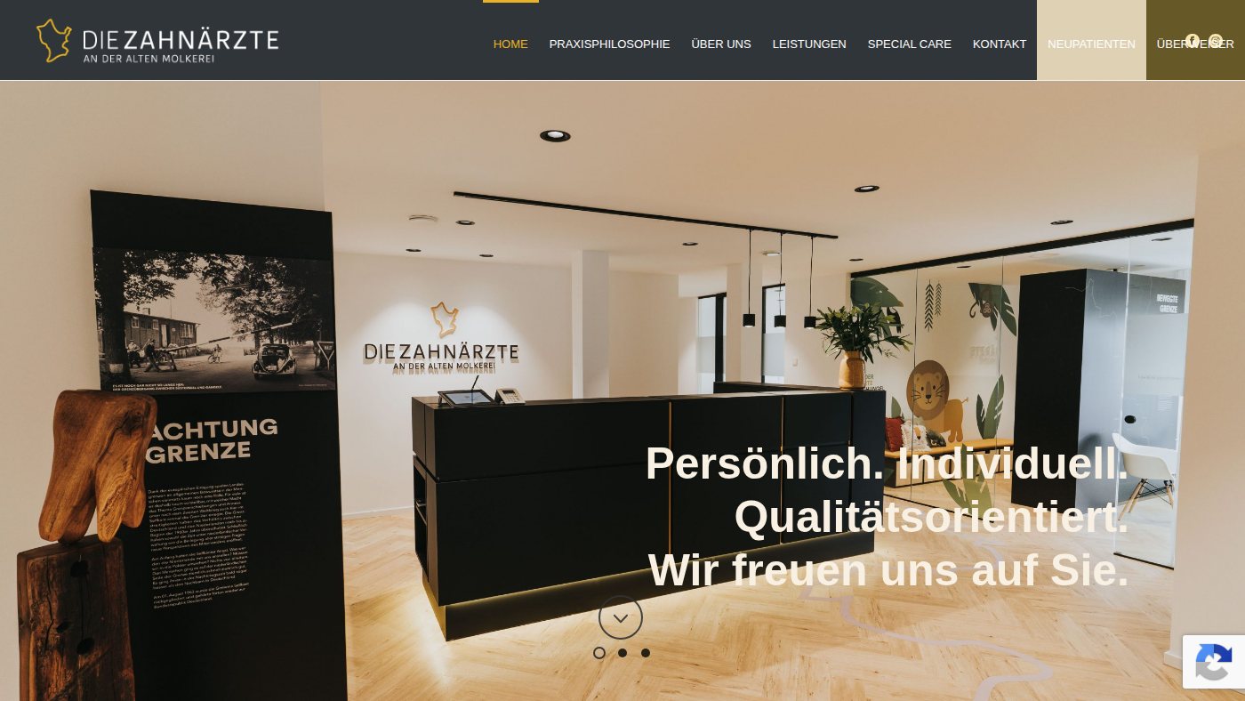 The home page of za-molkerei.de