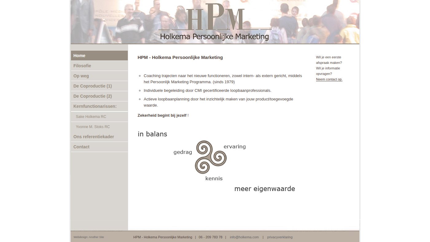 The home page of holkema.com
