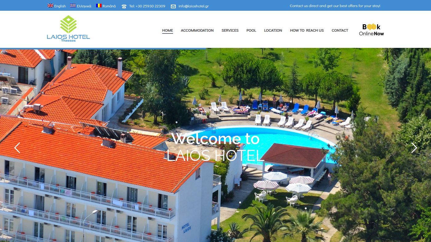The home page of laioshotel.gr