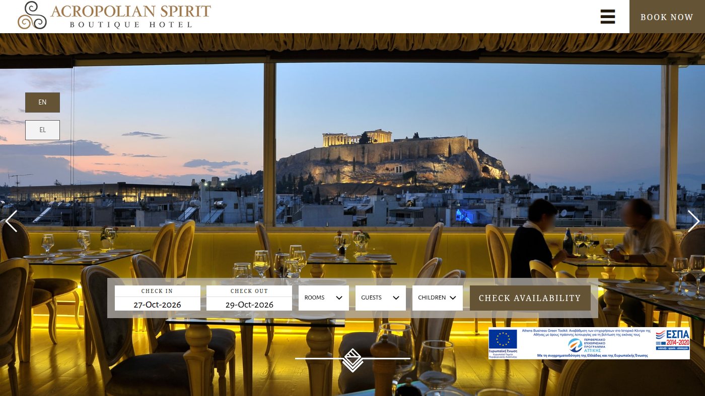 The home page of acropolianspirithotel.com