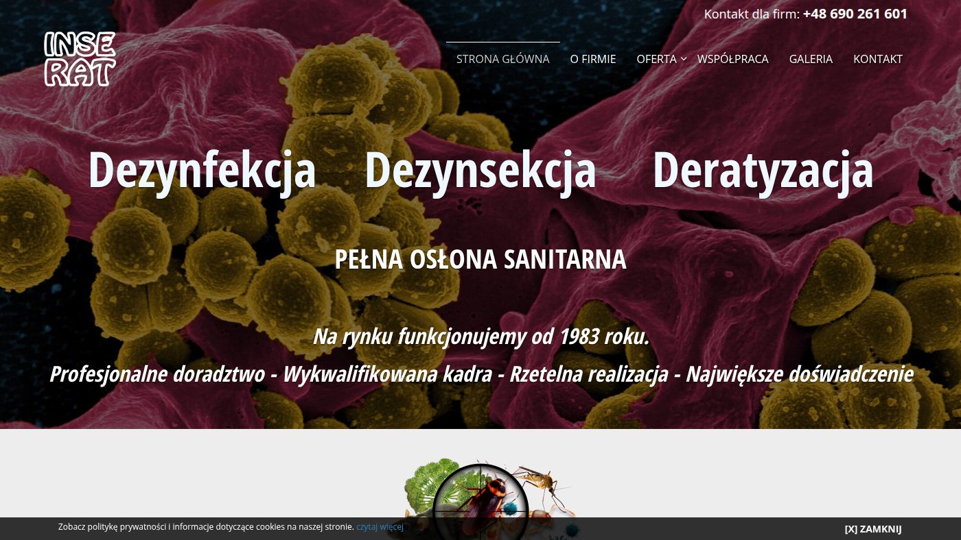 The home page of inserat.com.pl