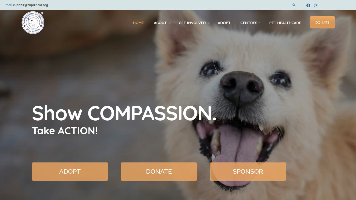 The home page of cupabangalore.org