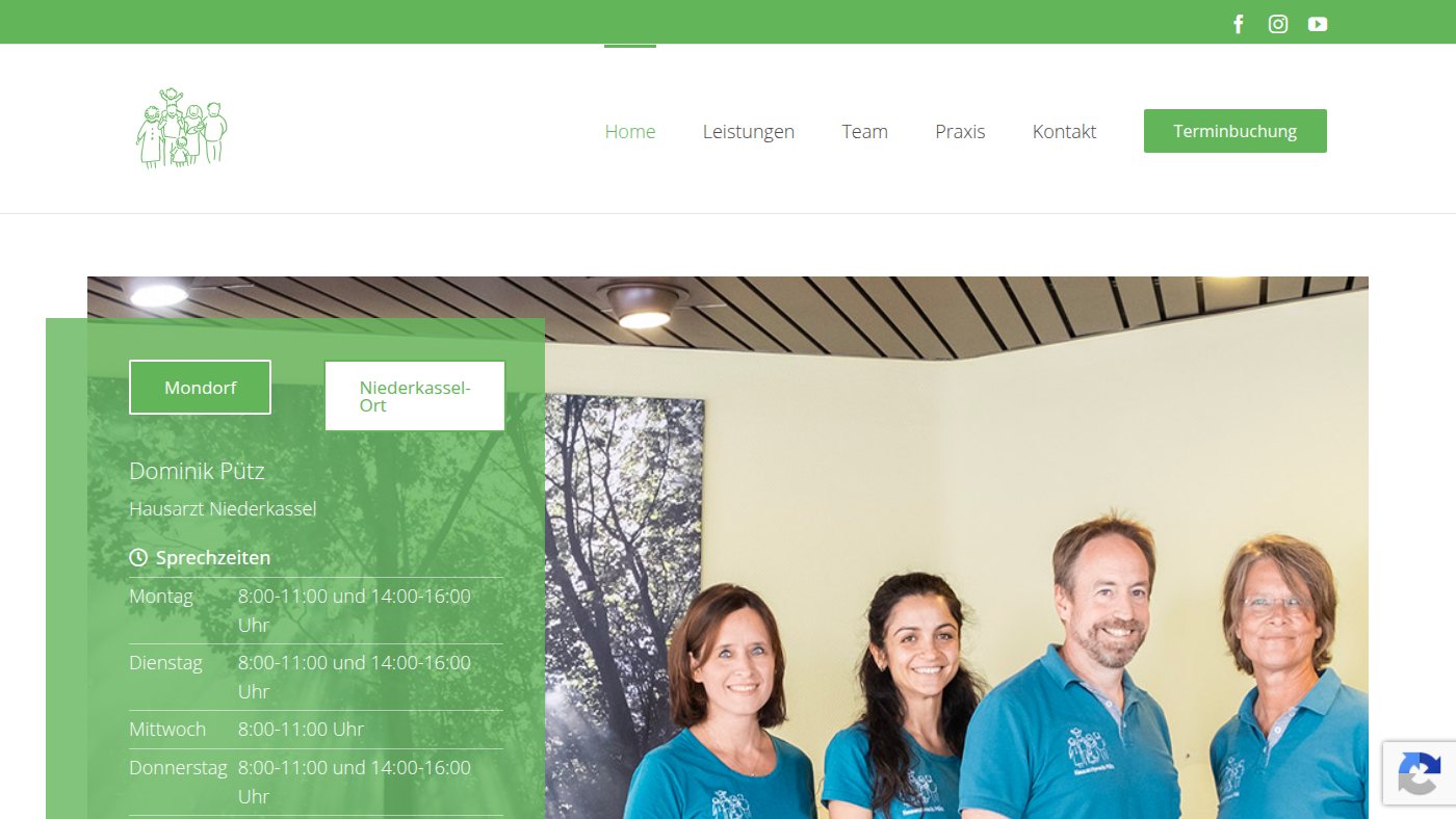 The home page of hausarzt-puetz.de
