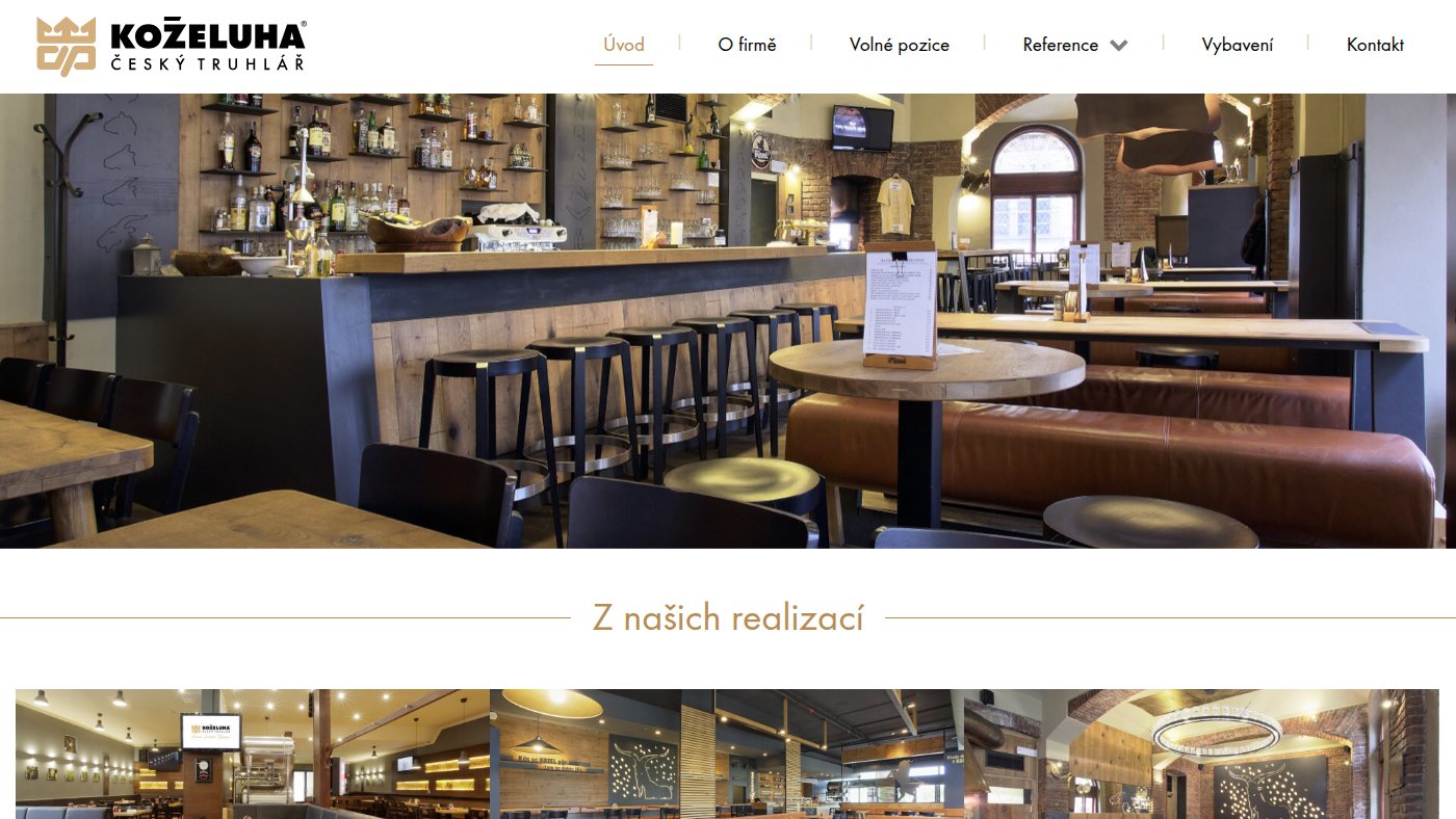 The home page of ceskytruhlar.cz
