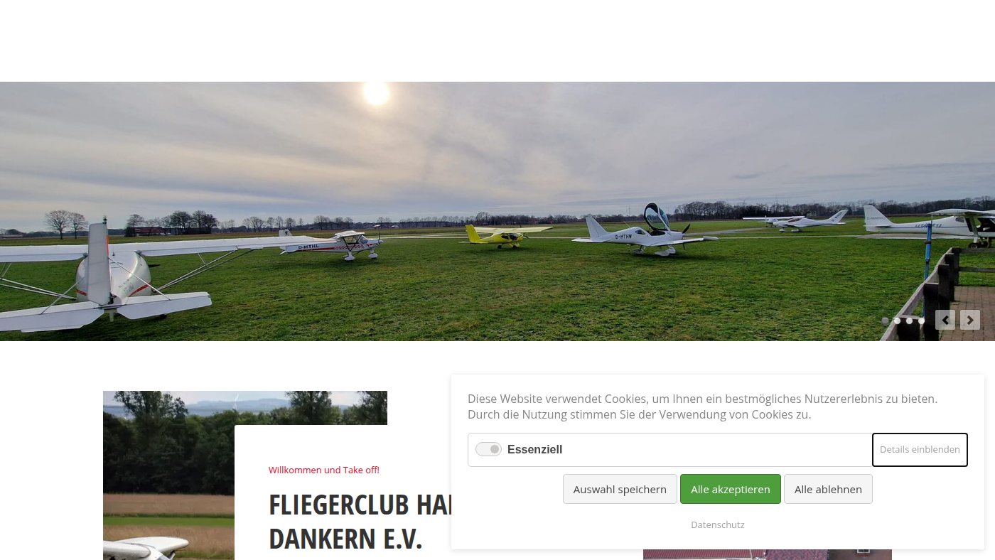 The home page of flugplatz-dankern.de