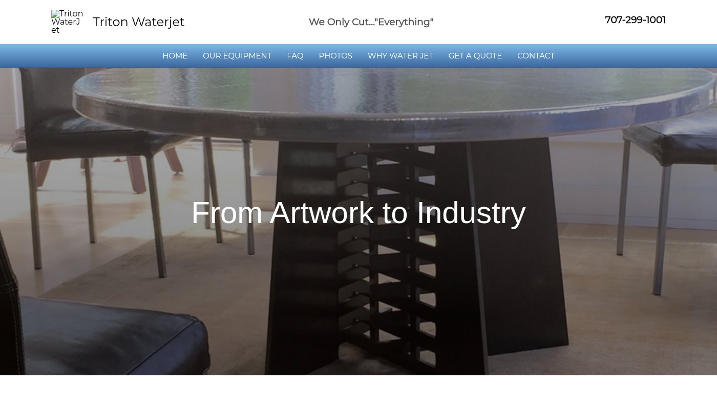 The home page of tritonwaterjet.com