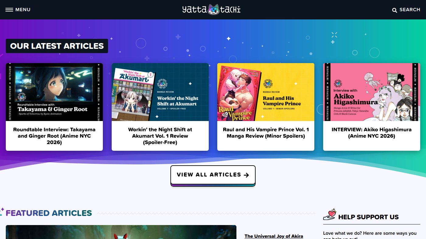 The home page of yattatachi.com
