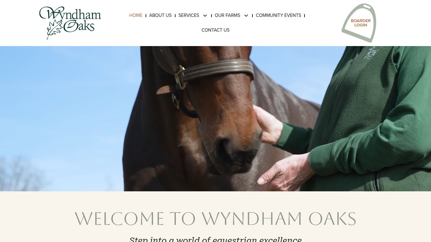 The home page of wyndham-oaks.com
