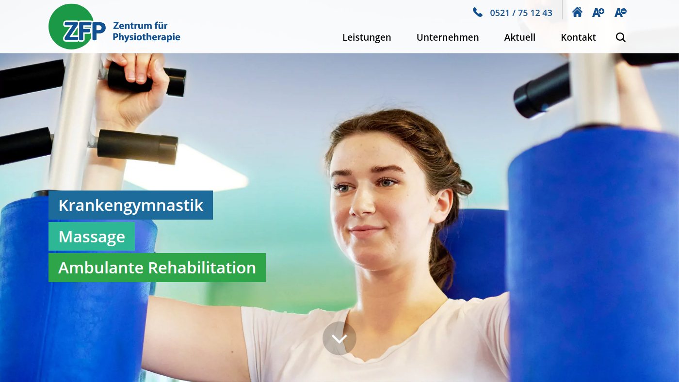 The home page of zfp-bielefeld.de