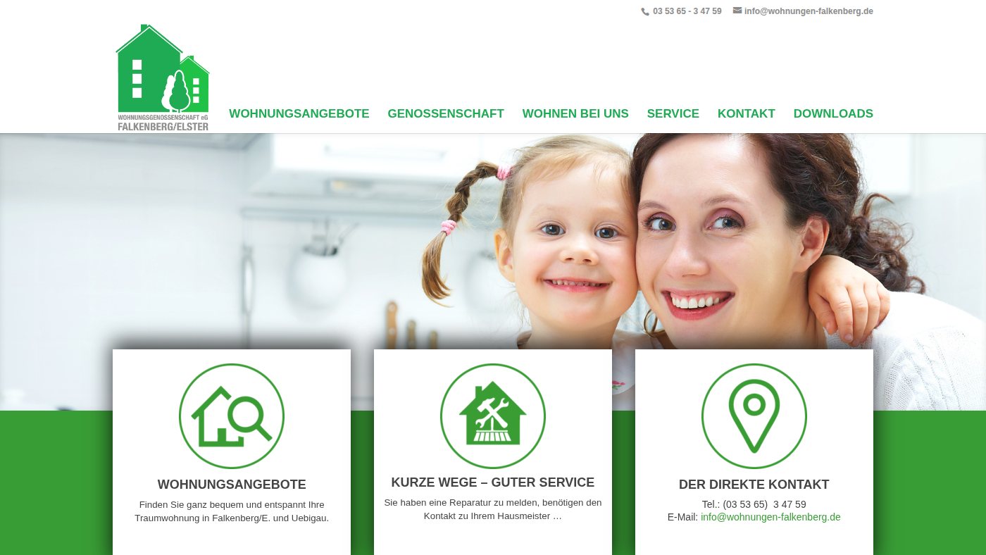 The home page of wohnungen-falkenberg.de