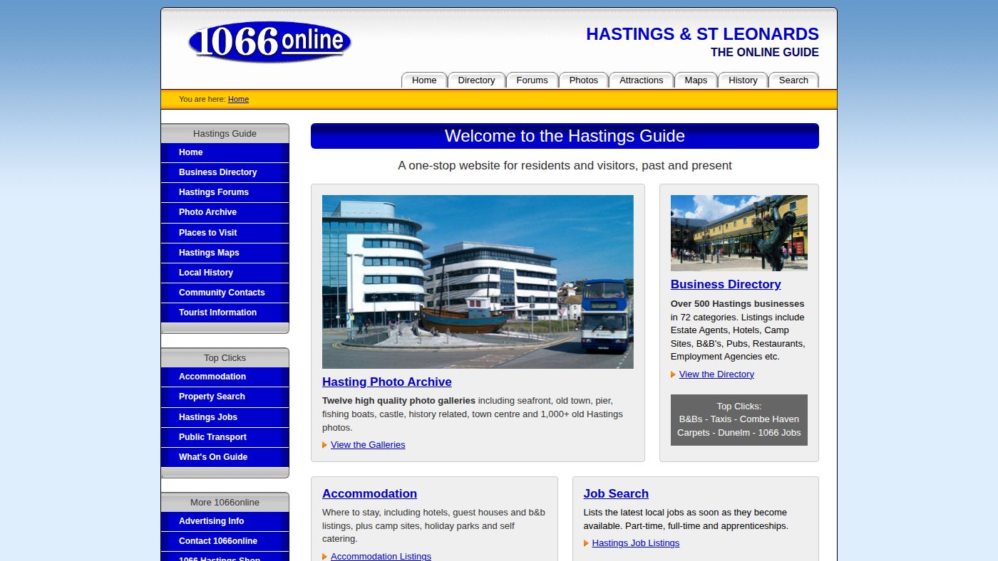 The home page of 1066online.com