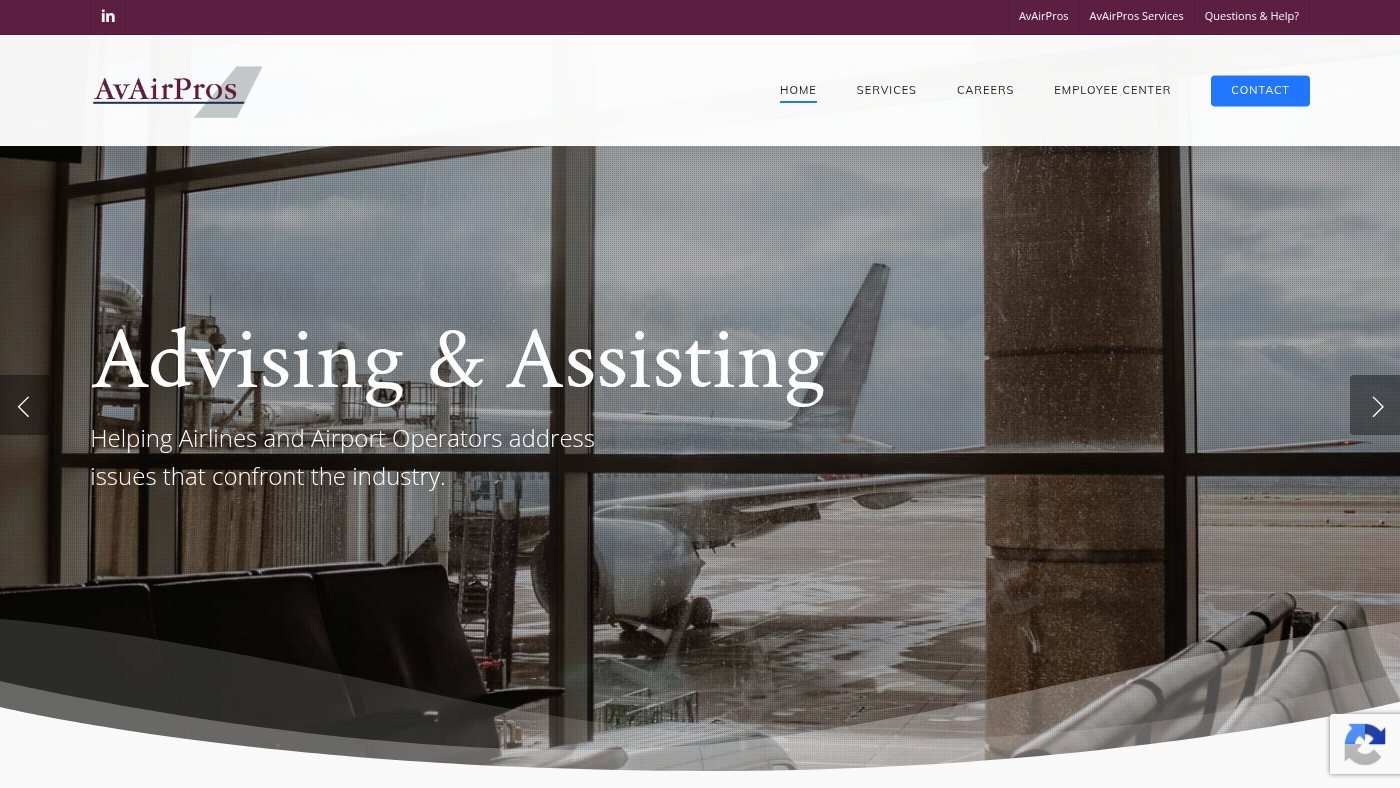 The home page of avairpros.com