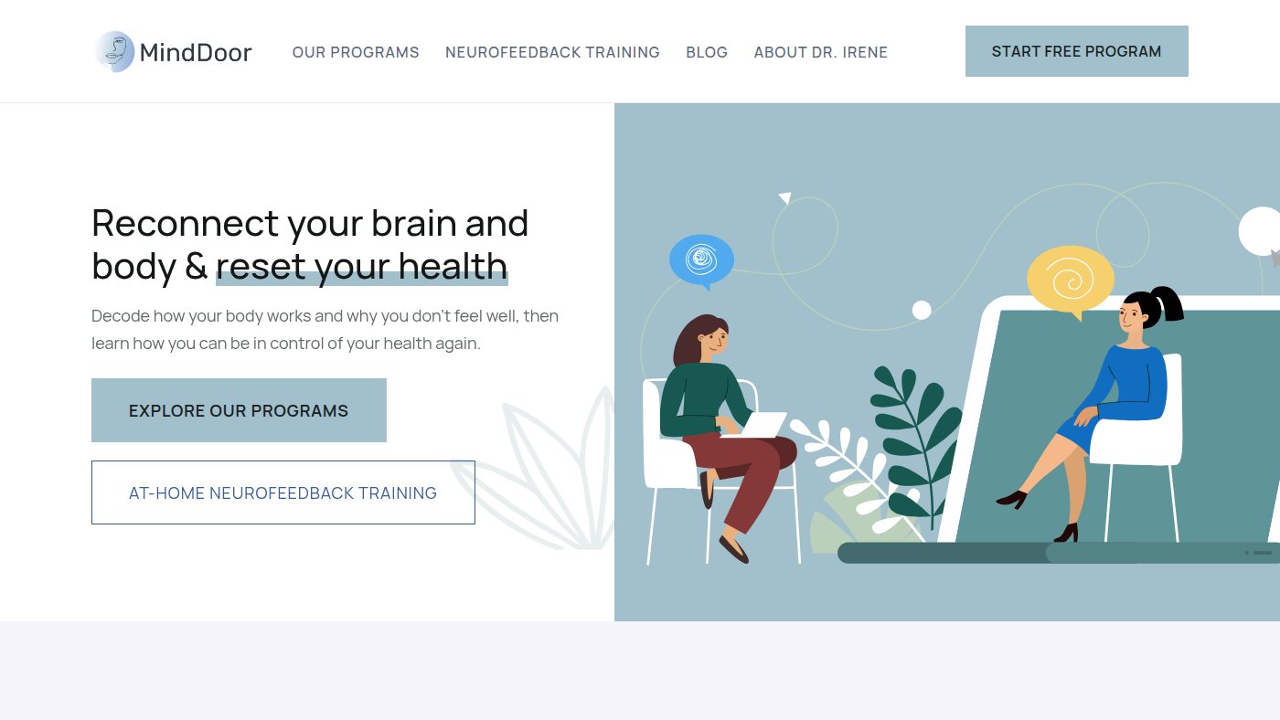 The home page of mind-door.com
