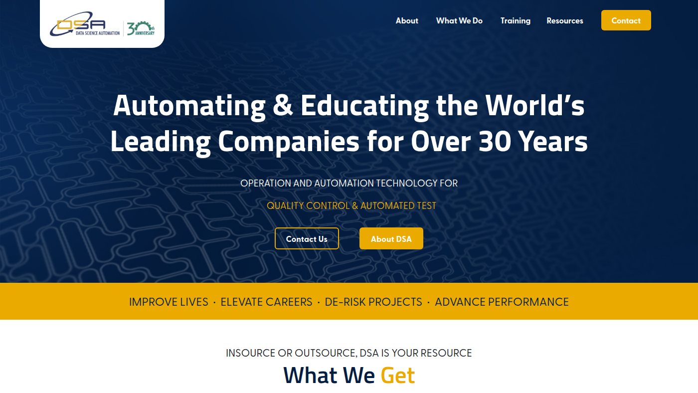 The home page of dsautomation.com