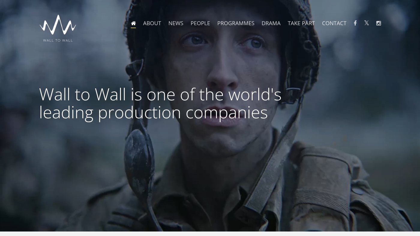 The home page of walltowall.co.uk