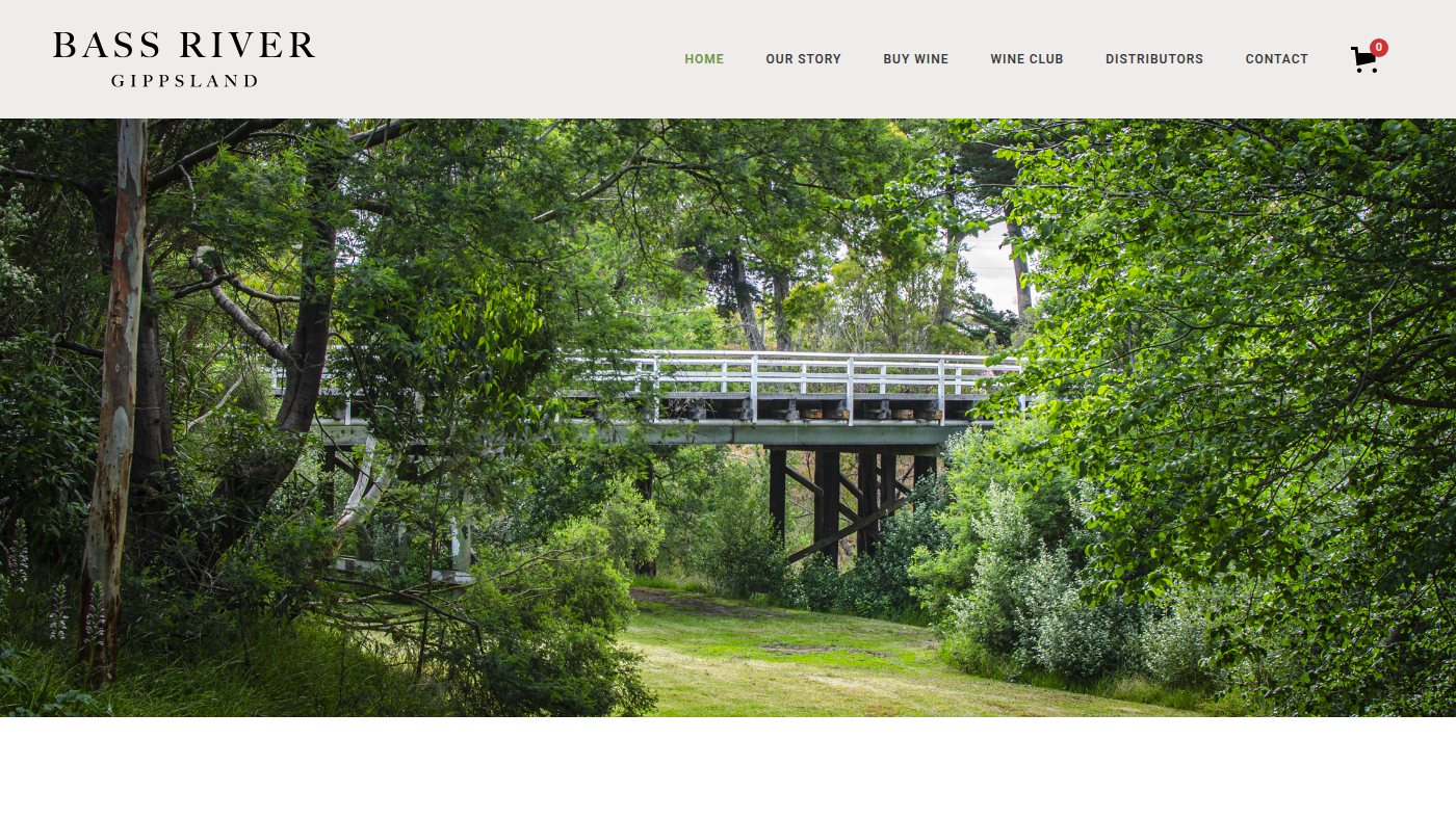 The home page of bassriverwinery.com