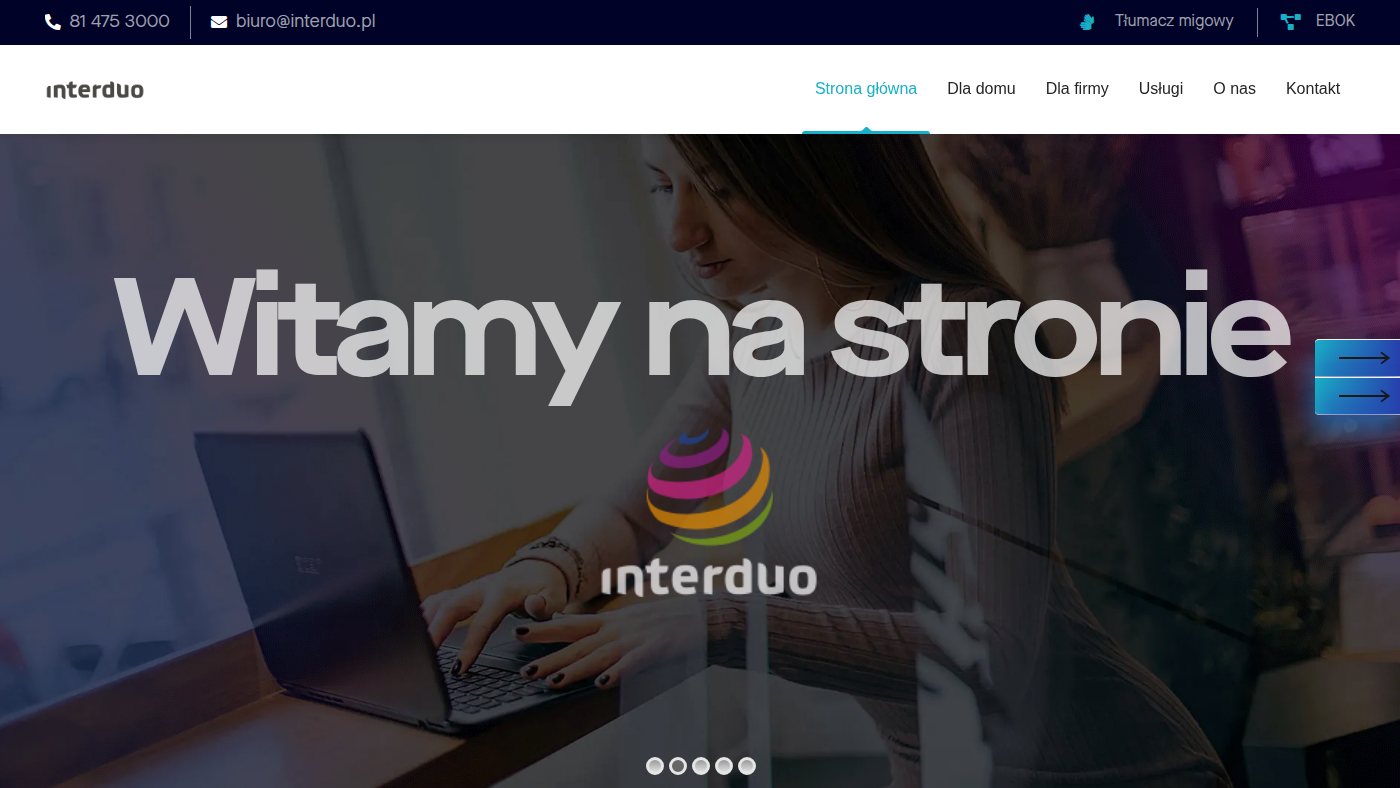 The home page of interduo.pl