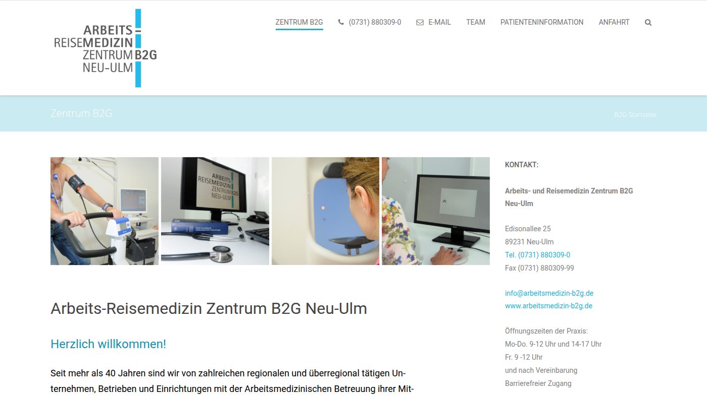 The home page of arbeitsmedizin-b2g.de