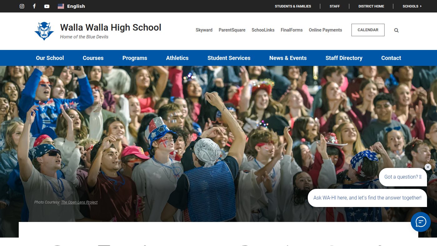 The home page of wahibluedevils.org