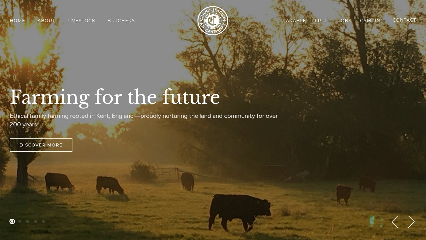 The home page of chandleranddunn.co.uk