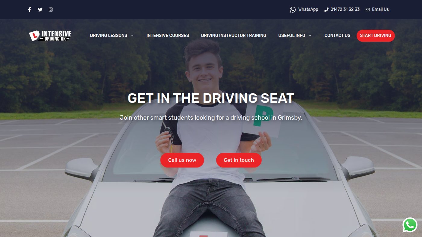 The home page of intensive-driving-uk.co.uk