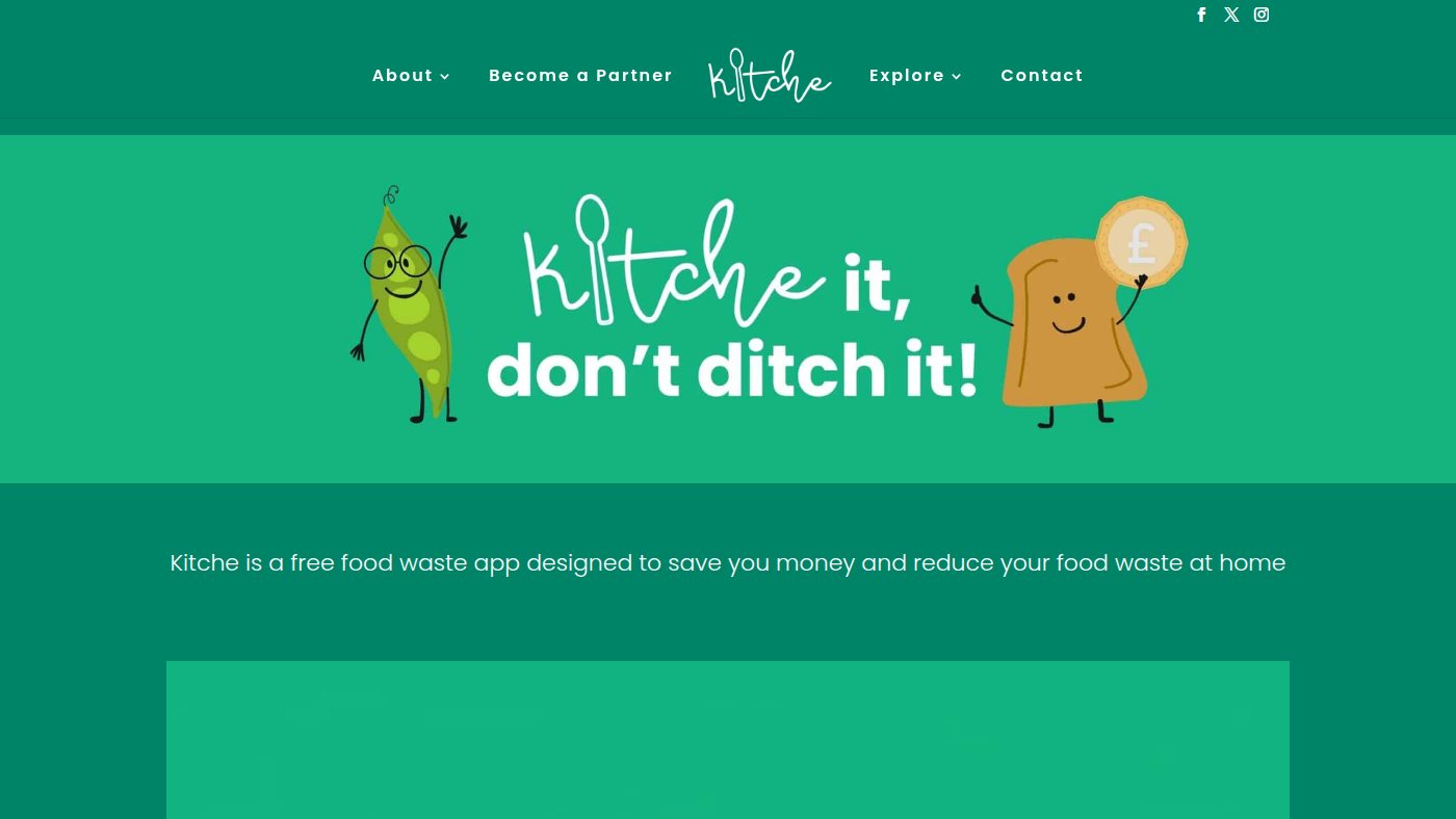 The home page of kitche.co