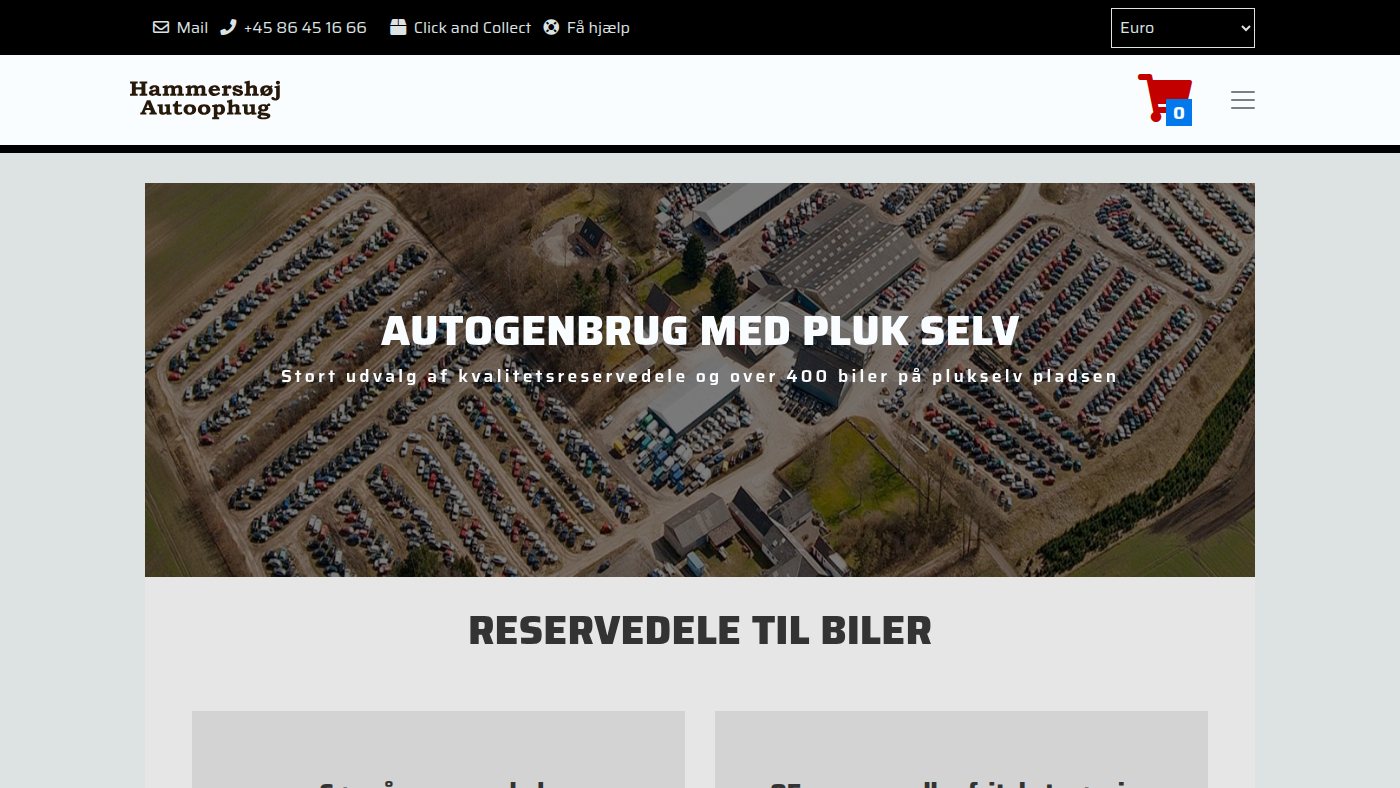 The home page of hammershoj-autoophug.dk