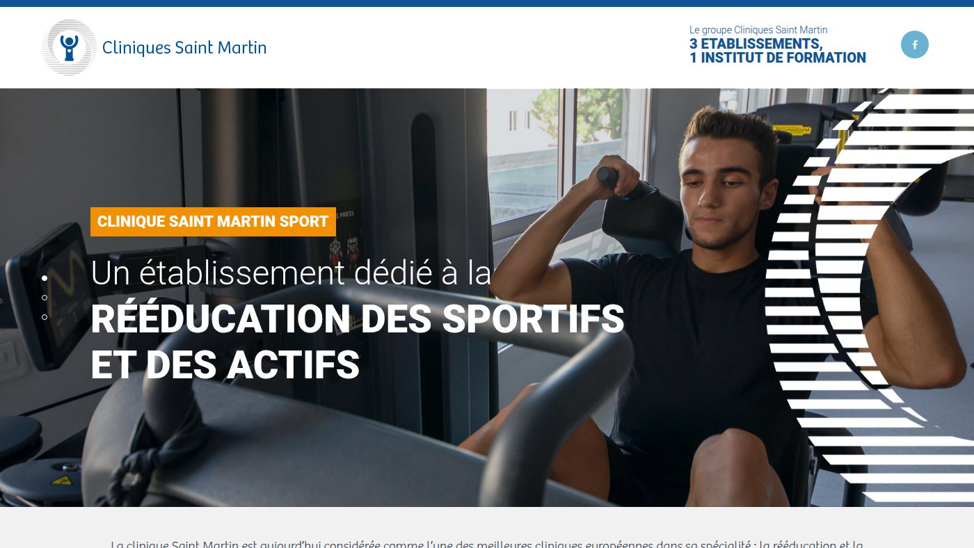 The home page of cliniques-saint-martin.fr