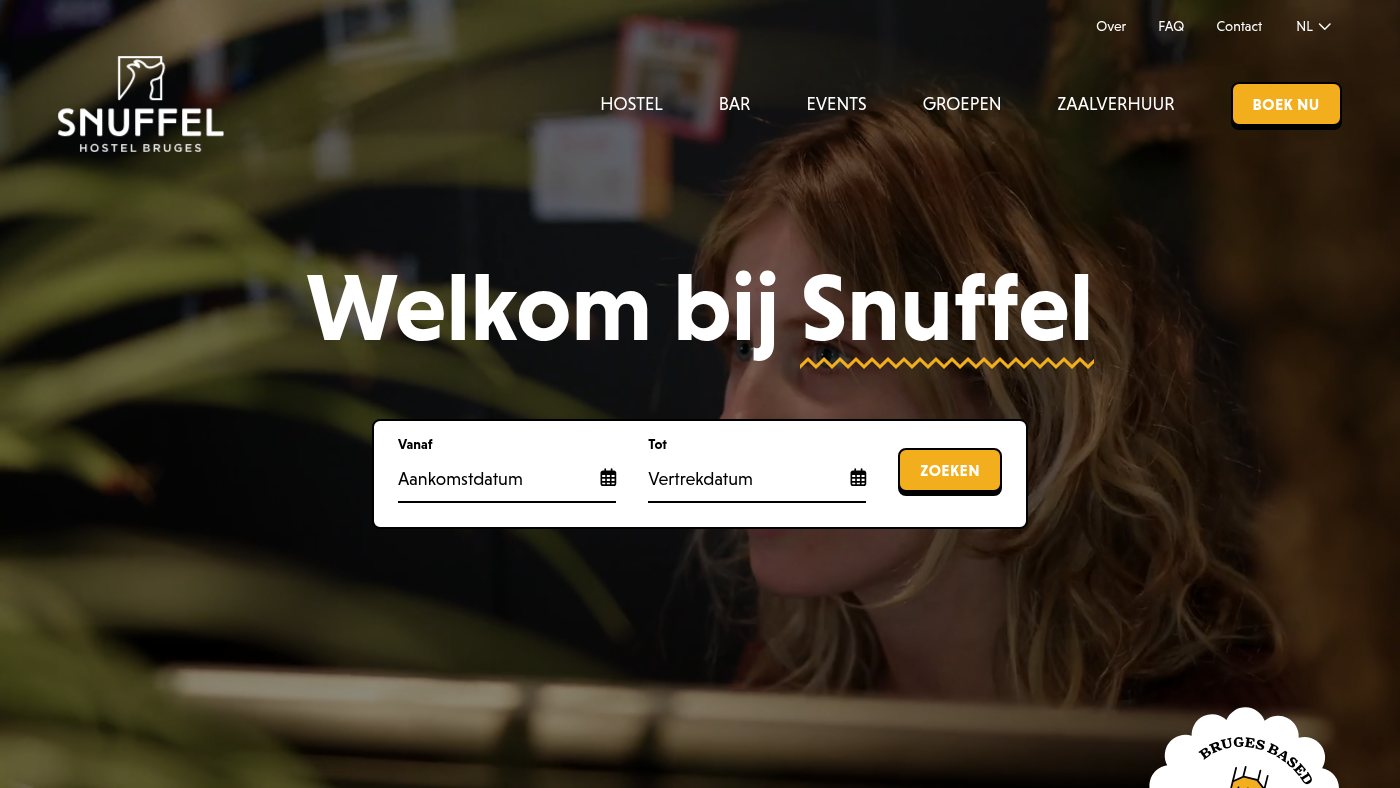 The home page of snuffel.be