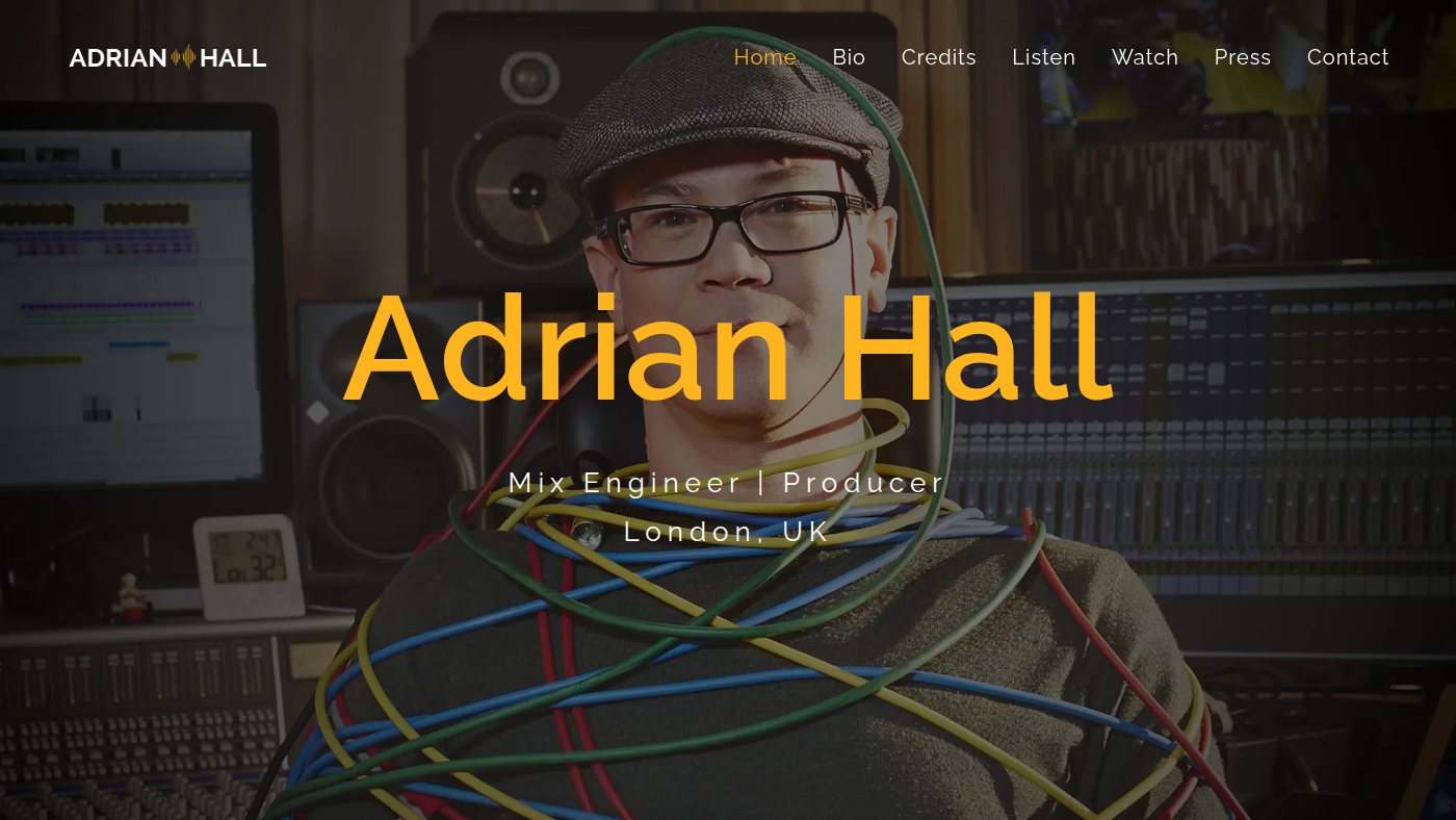 The home page of adrian-hall.com