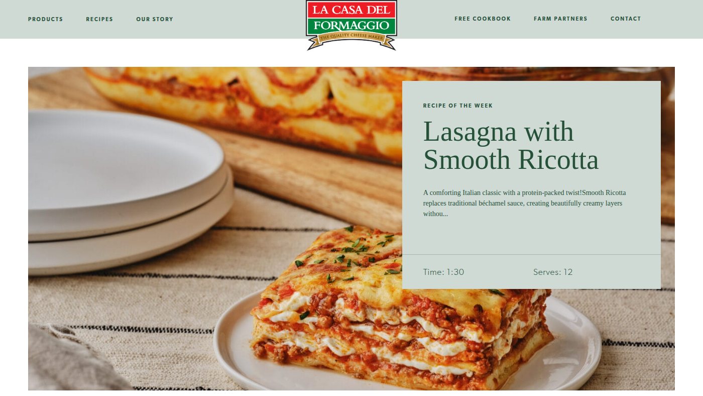 The home page of lacasa.com.au