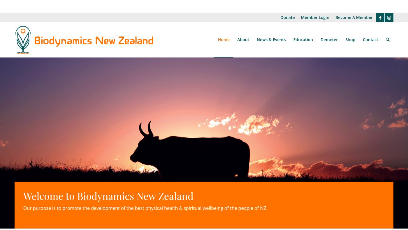 The home page of biodynamic.org.nz