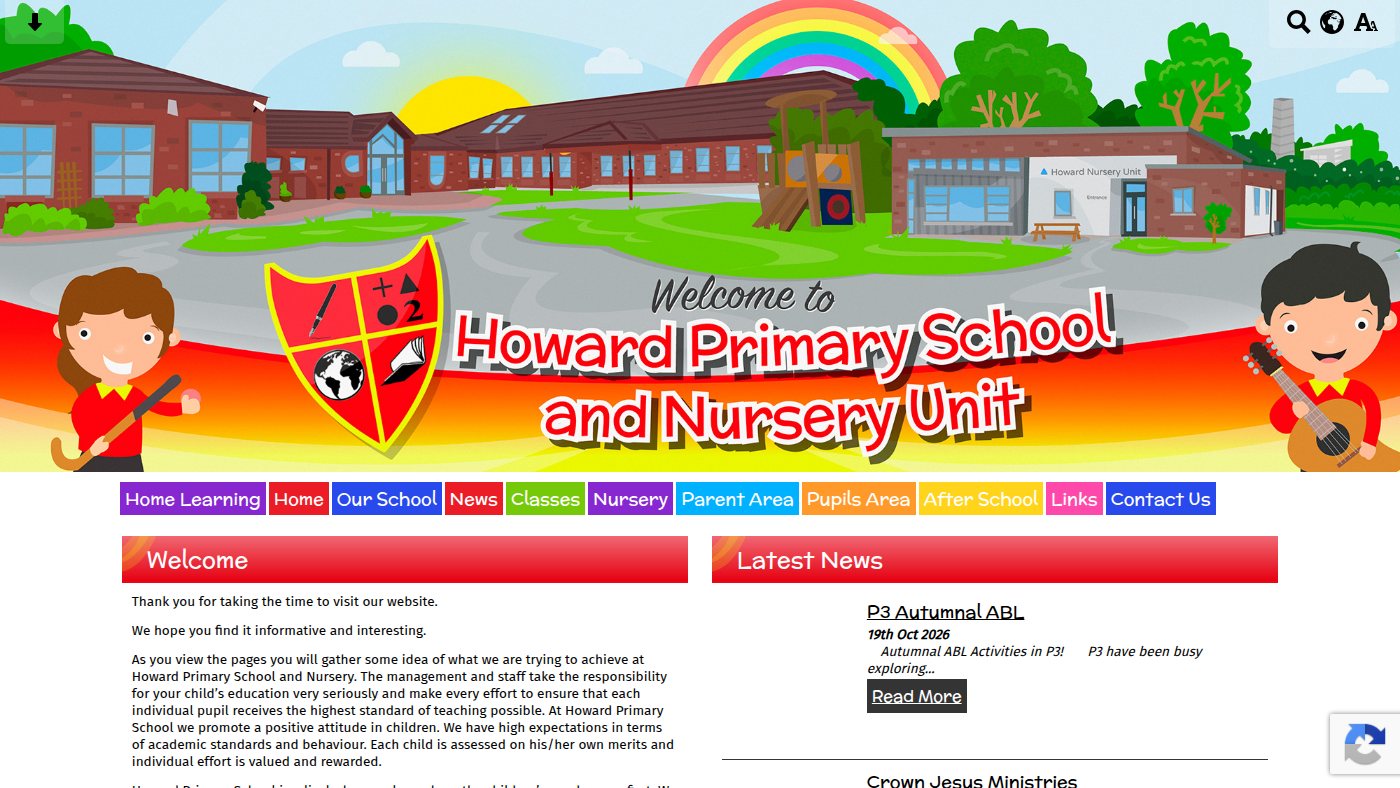 The home page of howardps.co.uk