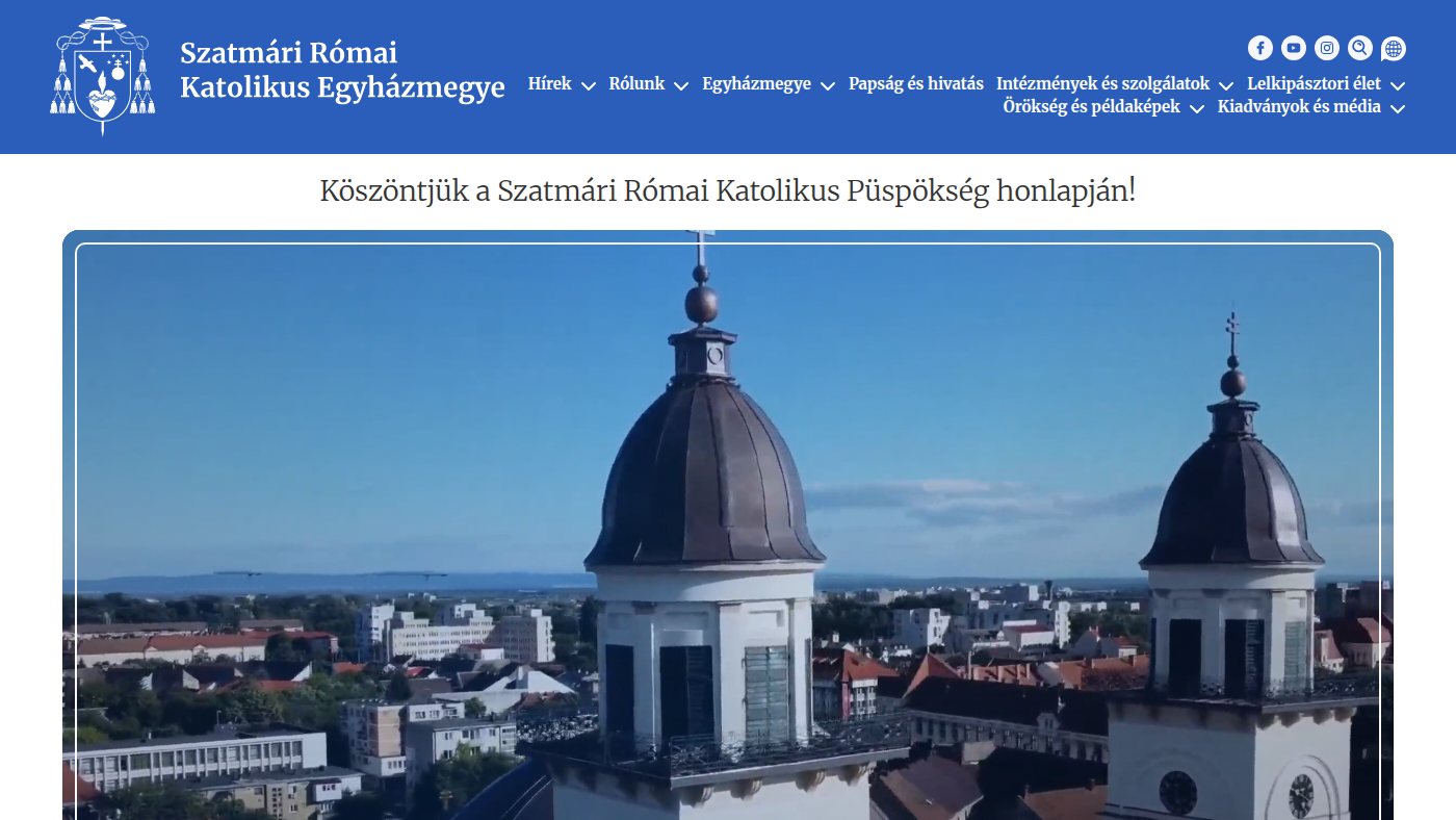 The home page of szatmariegyhazmegye.ro