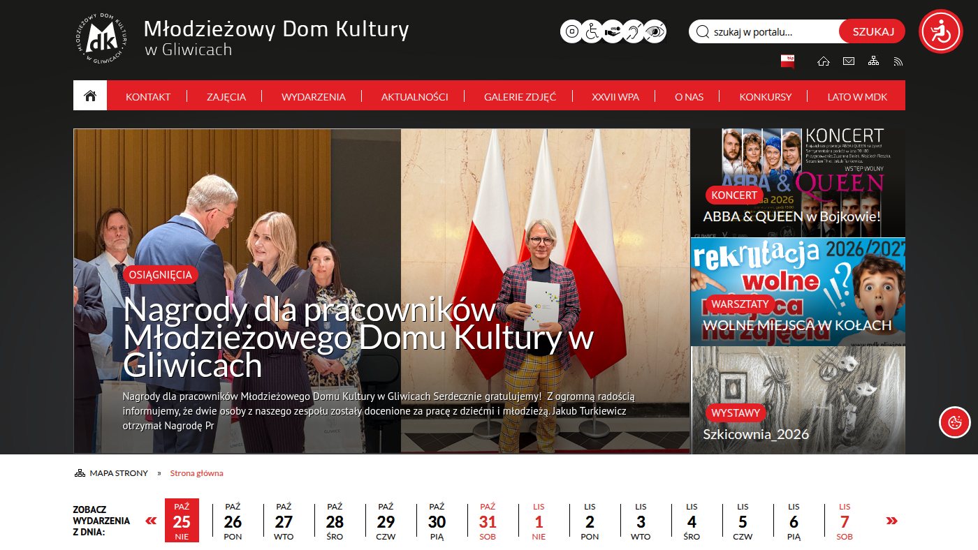 The home page of mdk.gliwice.pl