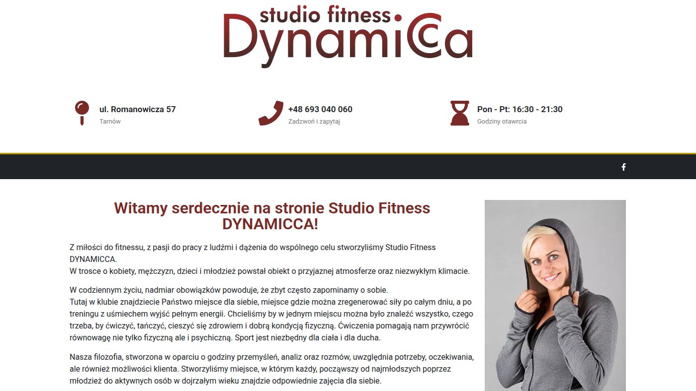 The home page of dynamicca.pl