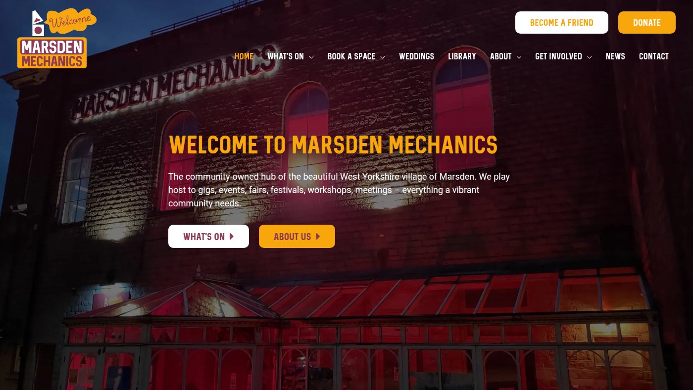 The home page of marsdenmechanics.co.uk