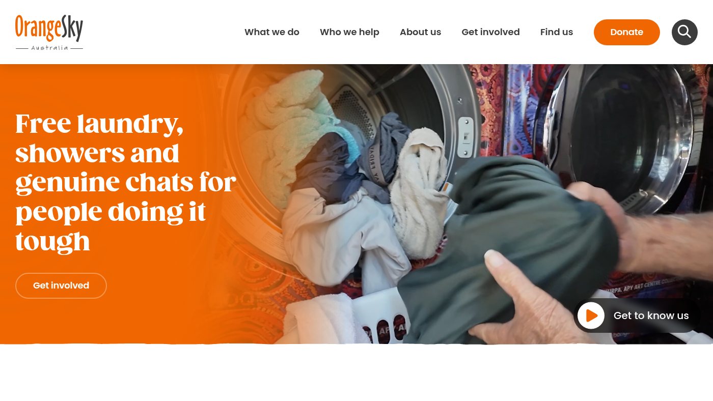 The home page of orangesky.org.au