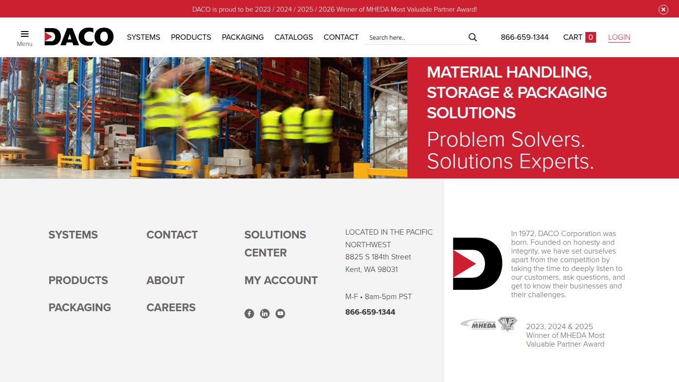The home page of dacocorp.com