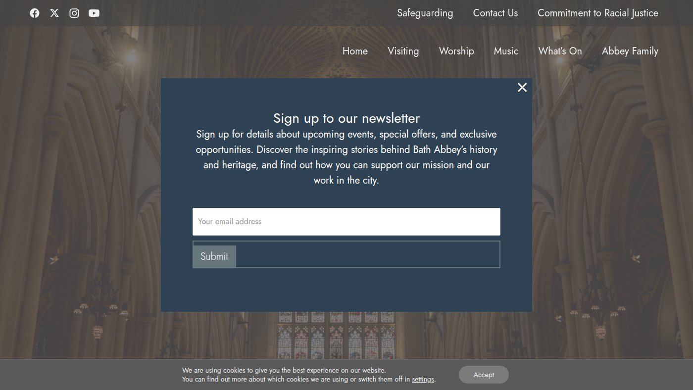 The home page of bathabbey.org