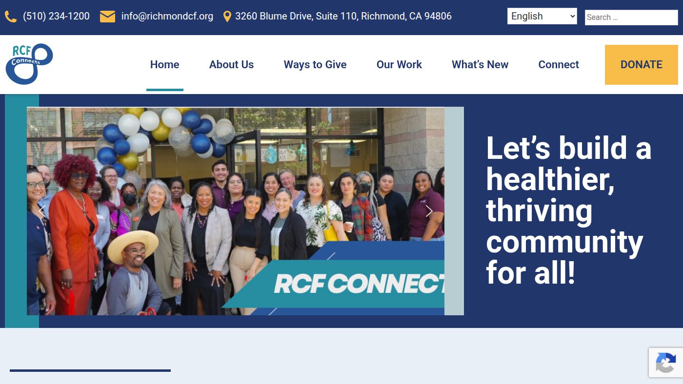 The home page of rcfconnects.org