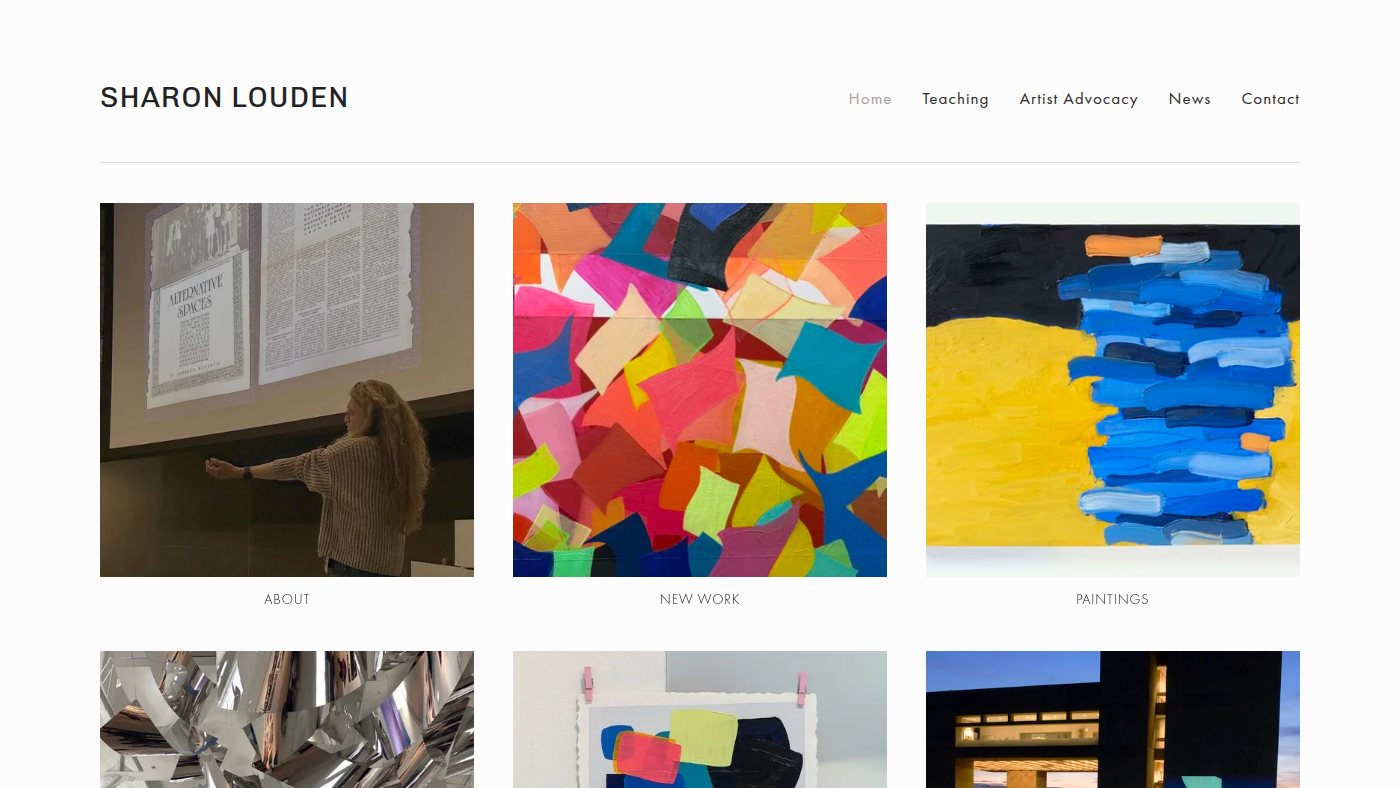 The home page of sharonlouden.com