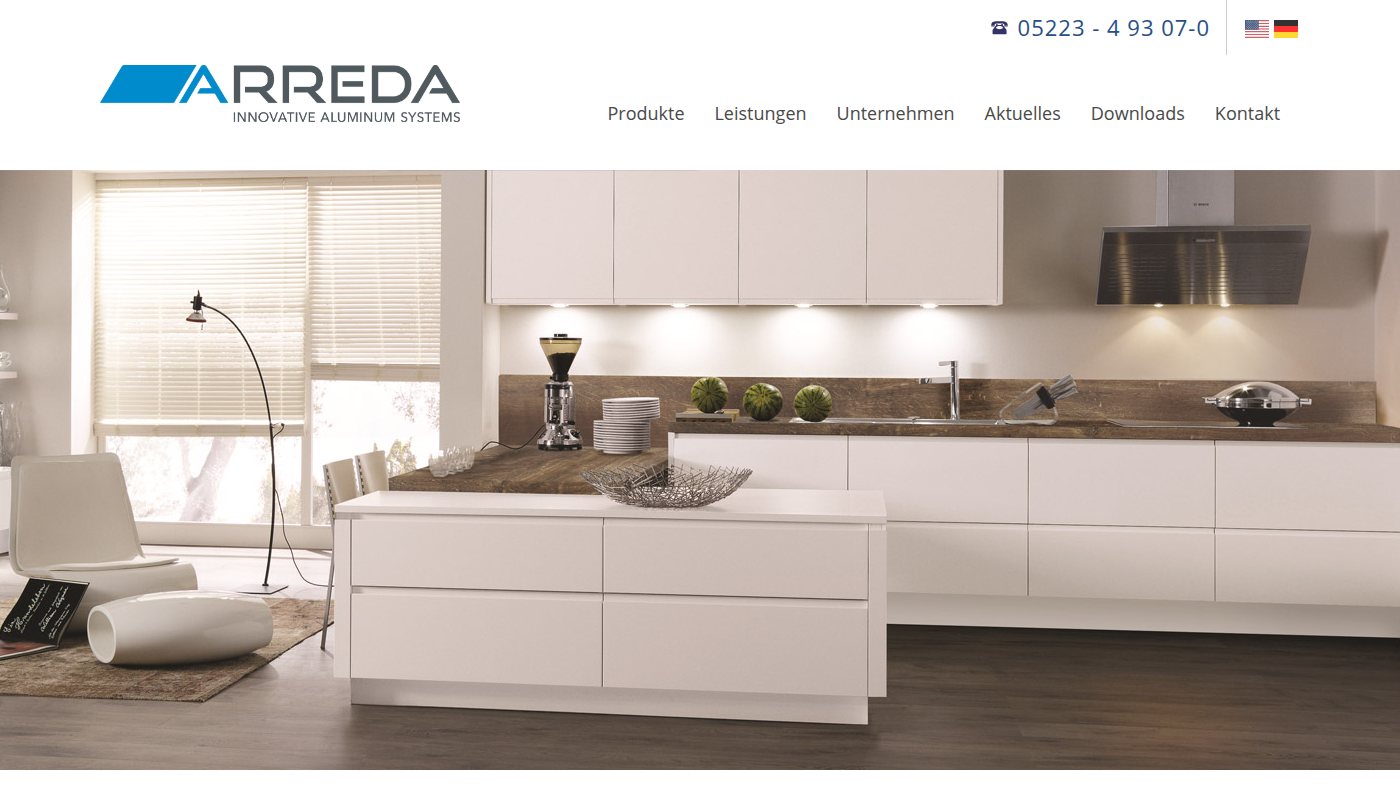 The home page of arreda.de
