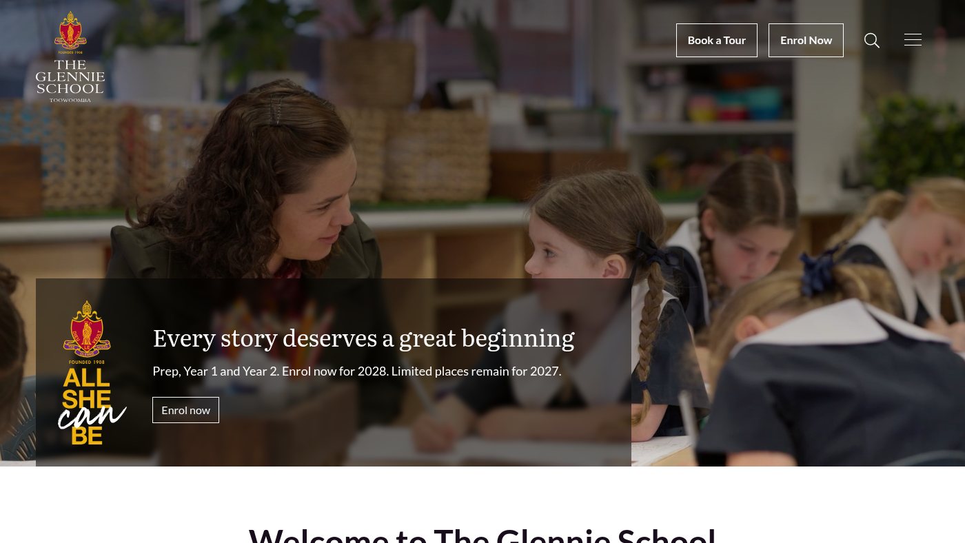 The home page of glennie.qld.edu.au