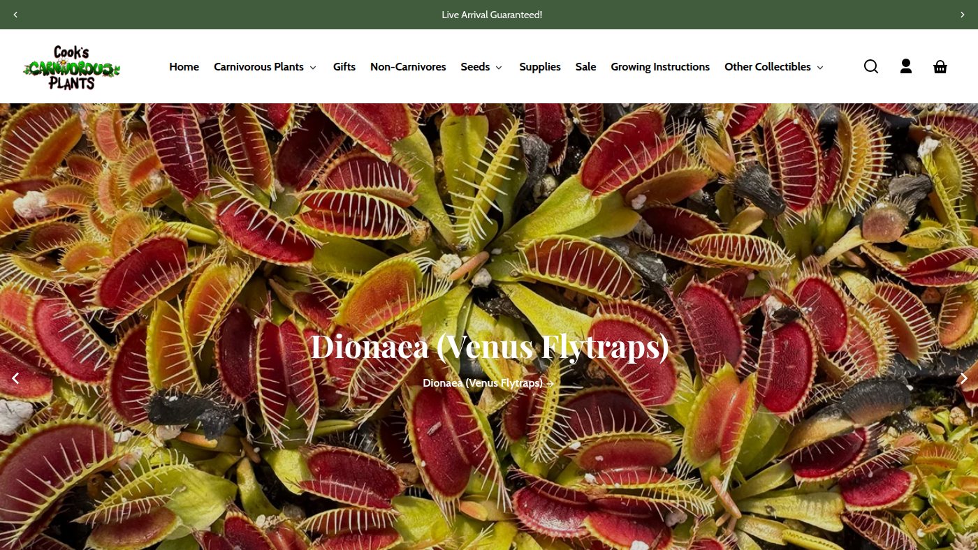 The home page of flytraps.com